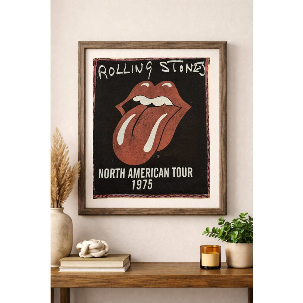 two face threads‎ rolling stones smalls patch wall art decor custom upcycled